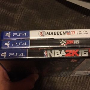Wwe 2k16 nba2k16 madden 17 all in great condition